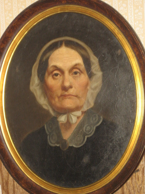 FOLK ART PAIR OF PORTRAITS - ON HOLD