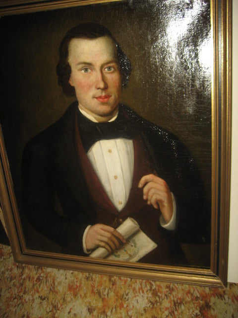 FOLK ART PORTRAIT OF MAN