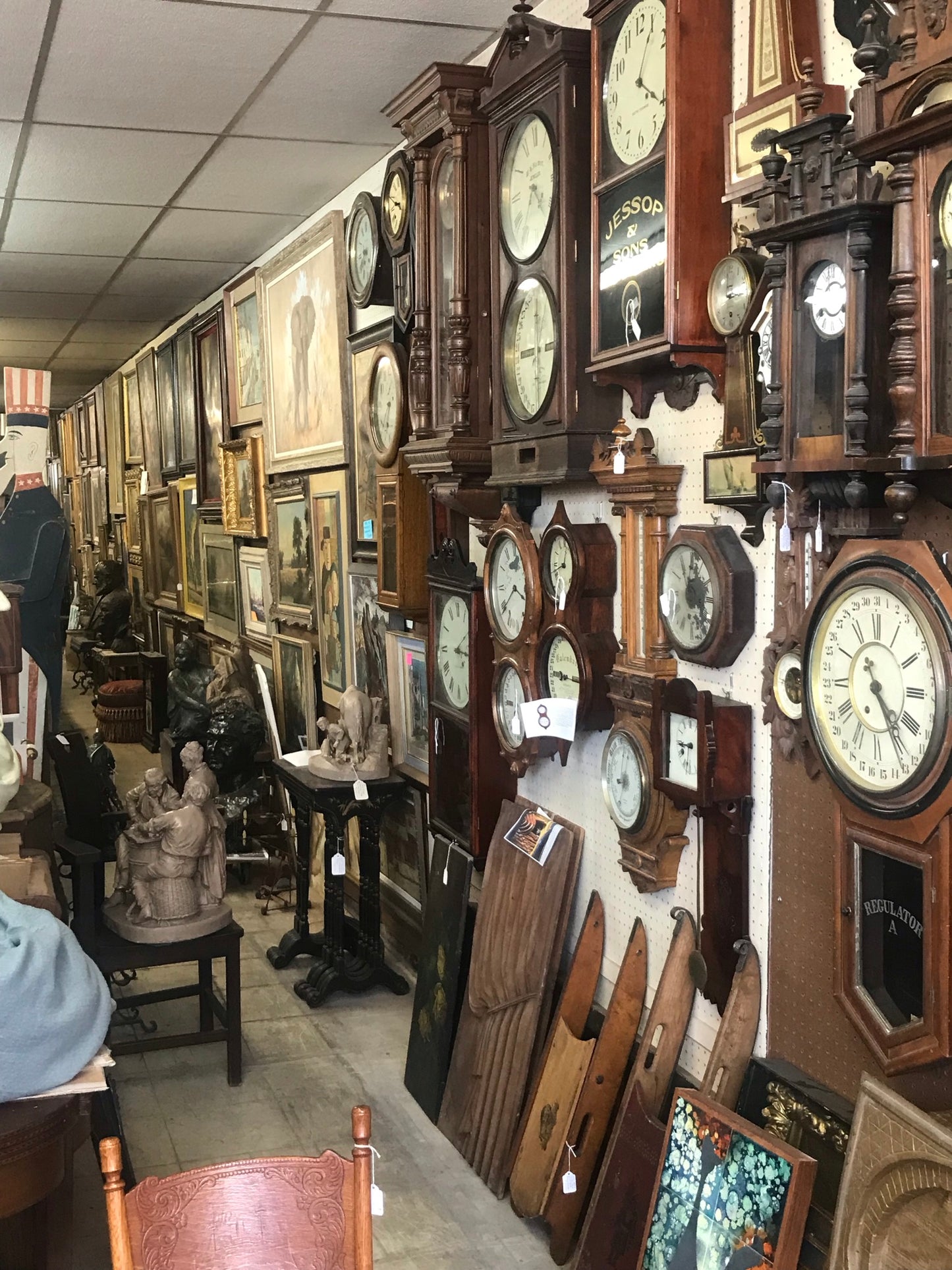 Sample of some antique clocks in inventory