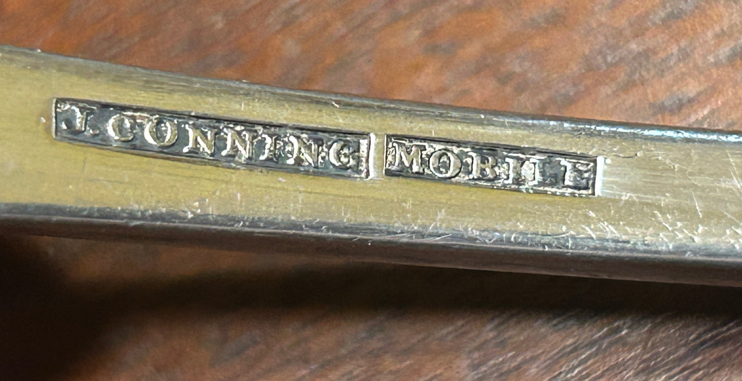 J. CONNING, MOBILE ALABAMA CIRCA 1842 COIN SILVER LADLE