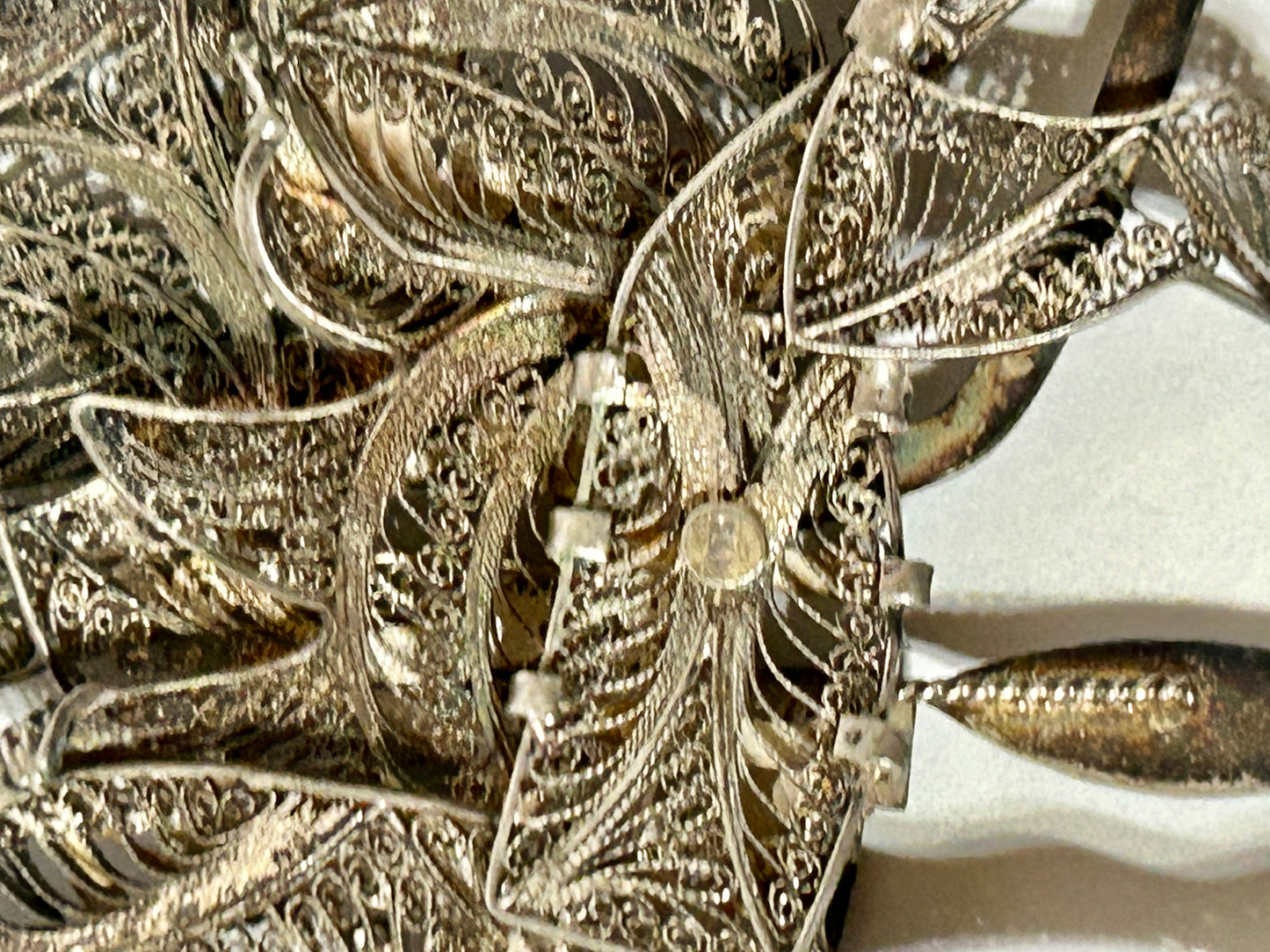 MEXICAN SILVER FILIGREE WIRE RIDER ON HORSE MARKED 925