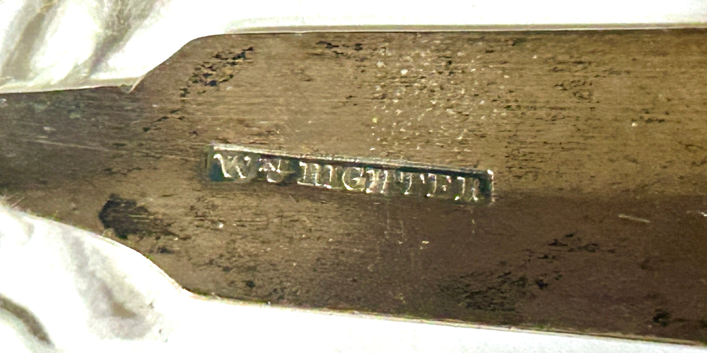 SILVER SUGAR TONGS BY WM. RIGHTER 1800'S