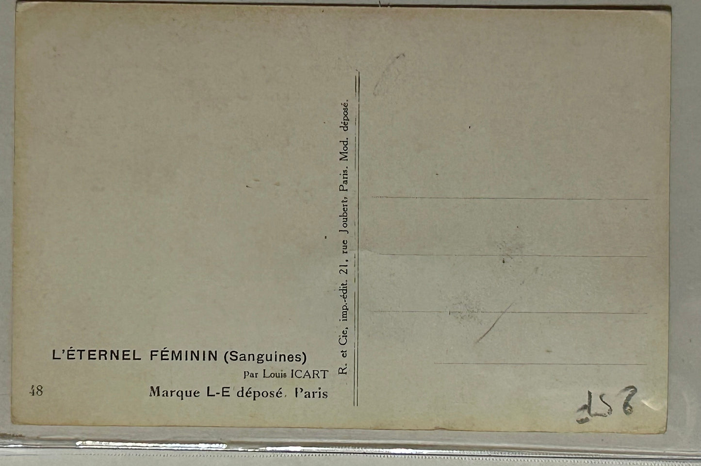 LOUIS ICART PAIR OF FRENCH POSTCARDS UNUSED