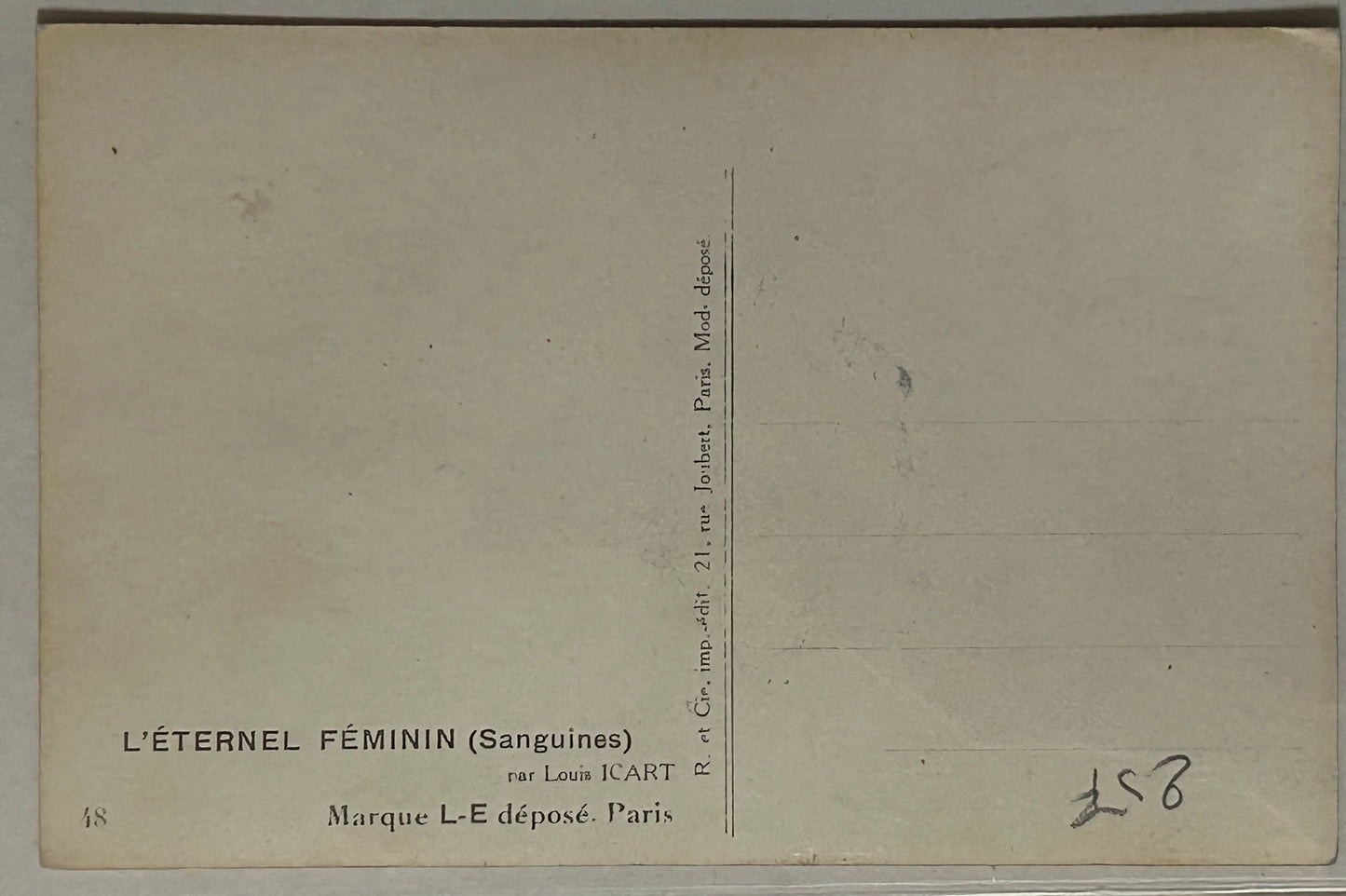 LOUIS ICART PAIR OF FRENCH POSTCARDS UNUSED