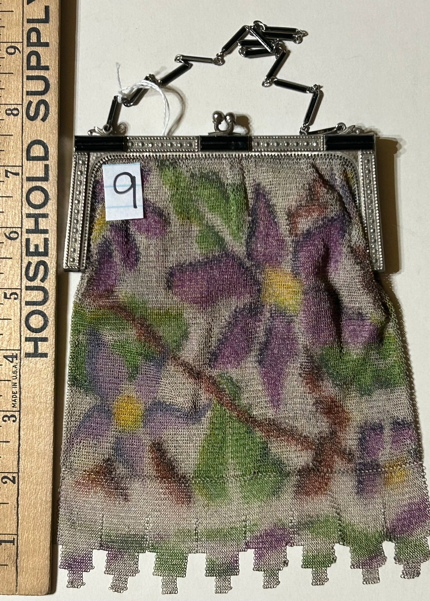 ANTIQUE PURSE BY WHITING AND DAVIS WITH VERY FINE MESH