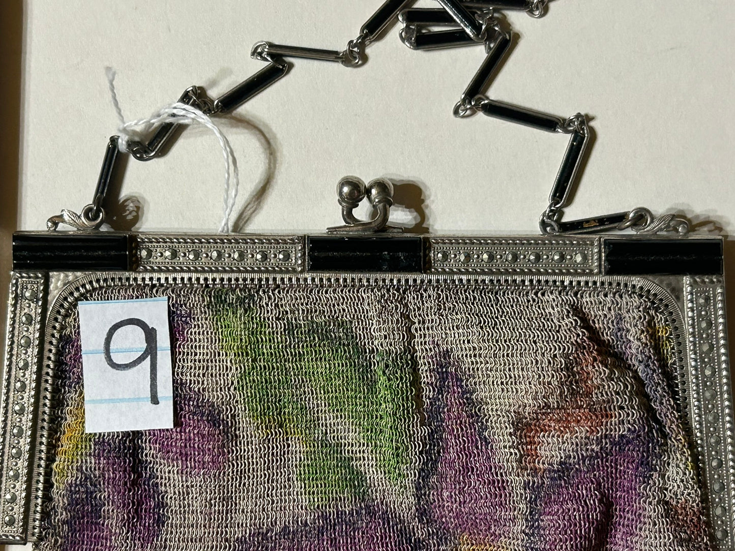 ANTIQUE PURSE BY WHITING AND DAVIS WITH VERY FINE MESH