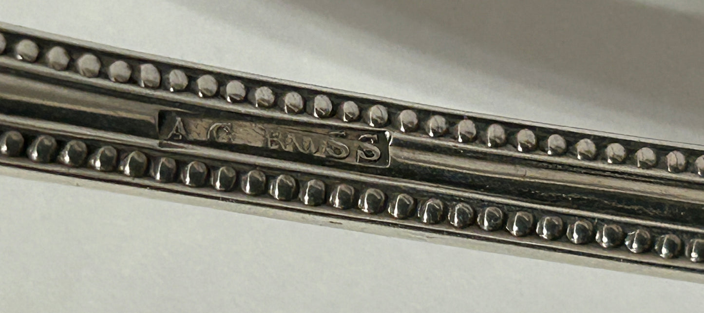 ANTIQUE COIN SILVER LARGE LADLE