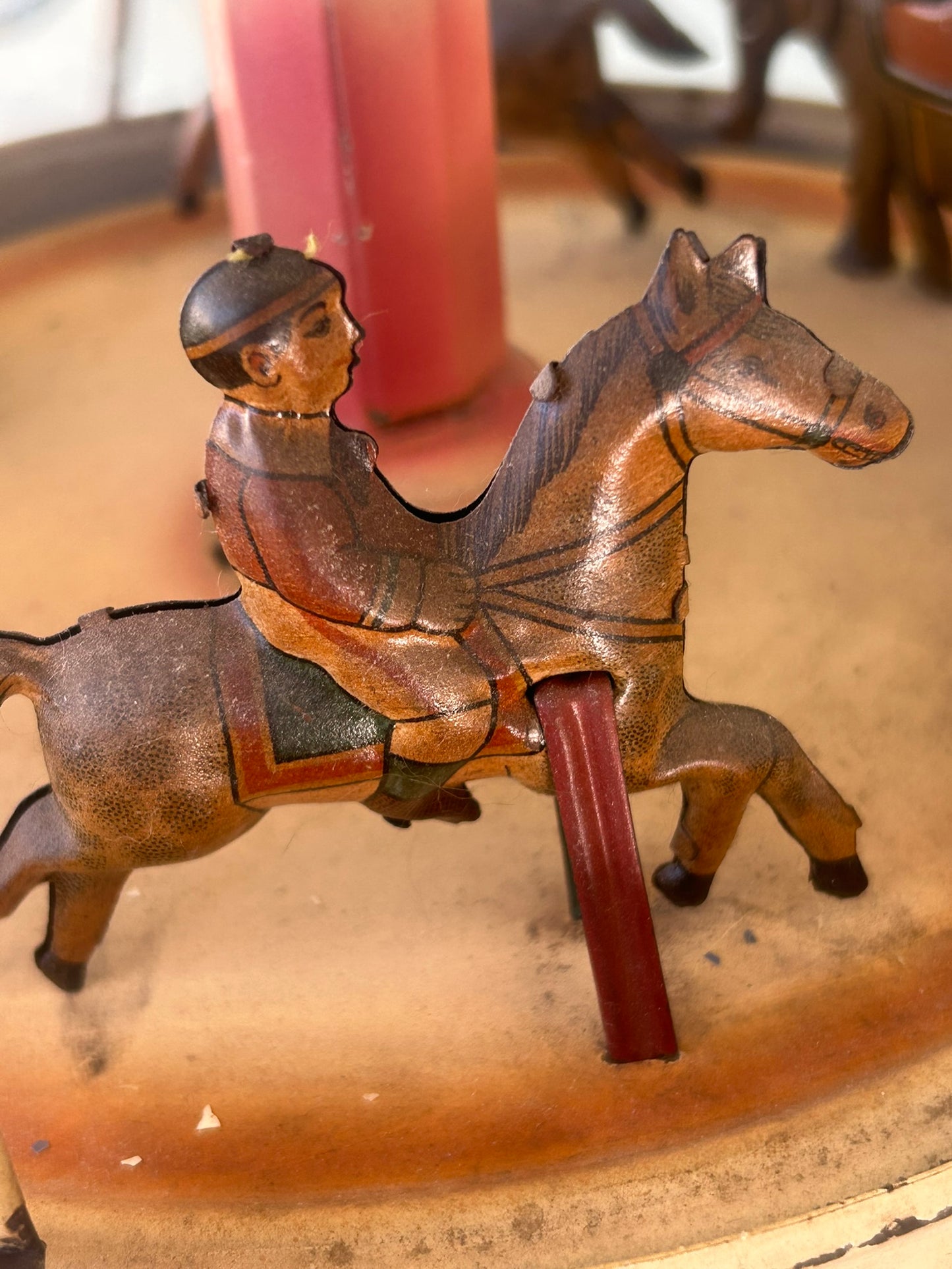 ANTIQUE TIN TOY WIND UP GUNTHERMANN CAROUSEL