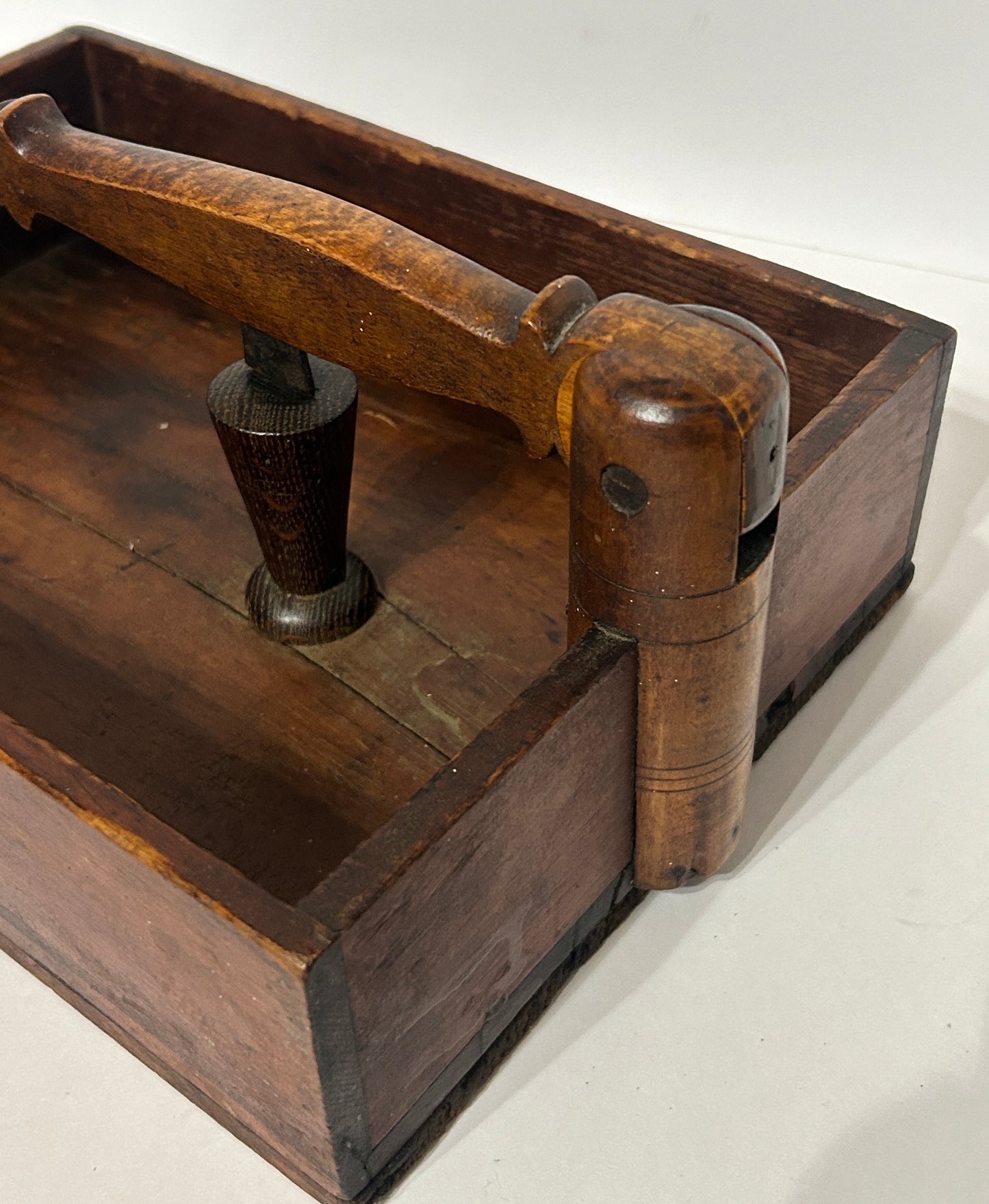 ANTIQUE WOODEN SUGAR CUTTER IN TRAY BOX