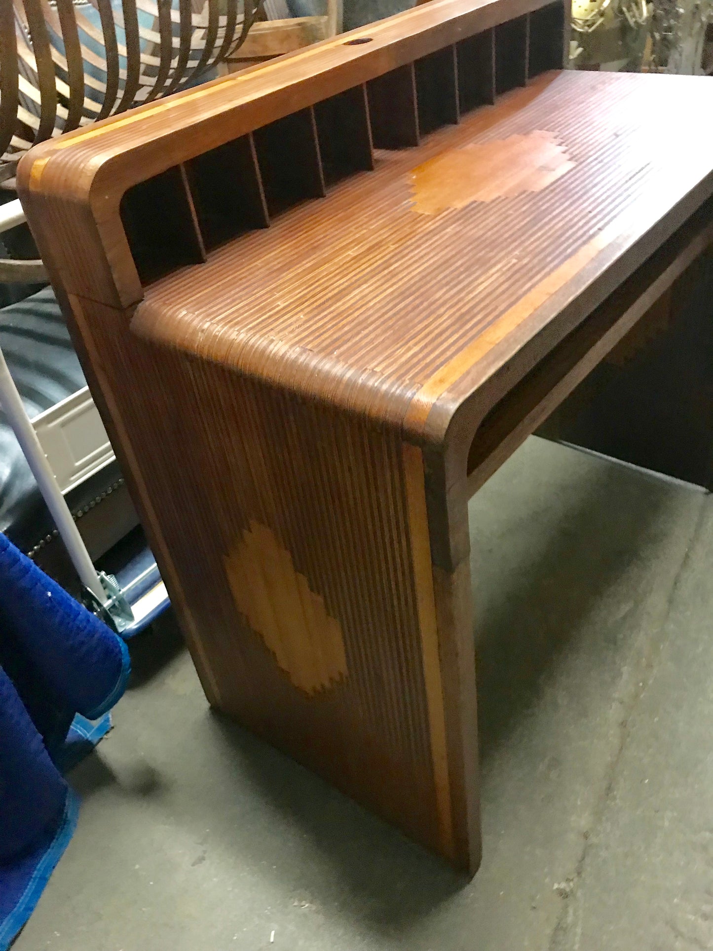 1930's MID CENTURY LAMINATED VERY UNUSUAL DESK