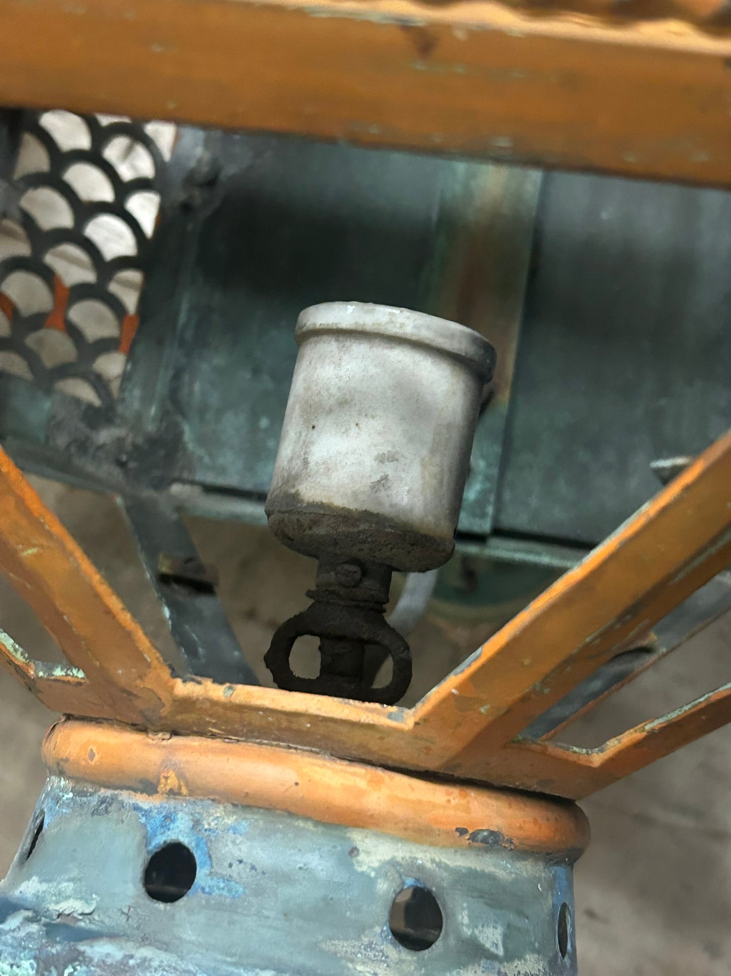 ANTIQUE EXTERIOR WALL PAIR OF LANTERNS FROM HISTORIC K.C. COUNTRY CLUB PLAZA