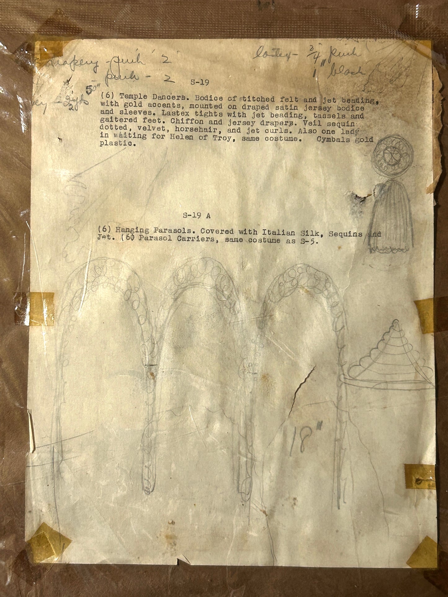 MILES WHITE COSTUME DESIGN WATERCOLOR FOR RINGLING CIRCUS SHOWS