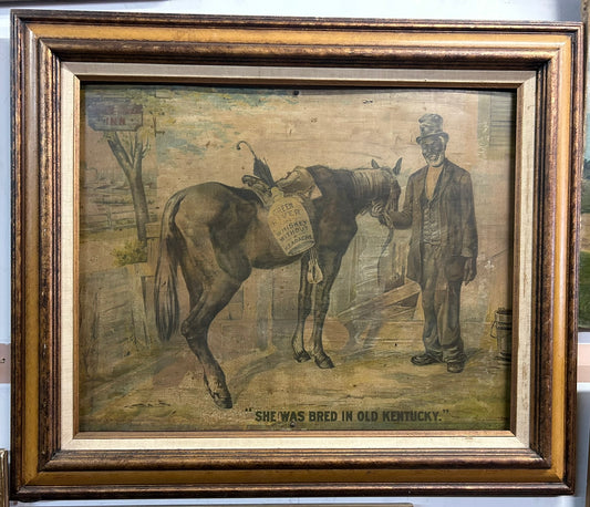 GREEN RIVER WHISKEY TIN ADVERTISING ANTIQUE SIGN