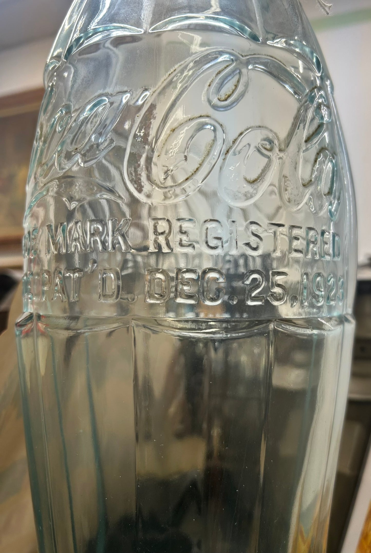 COCA COLA LARGE 1923 DISPLAY BOTTLE