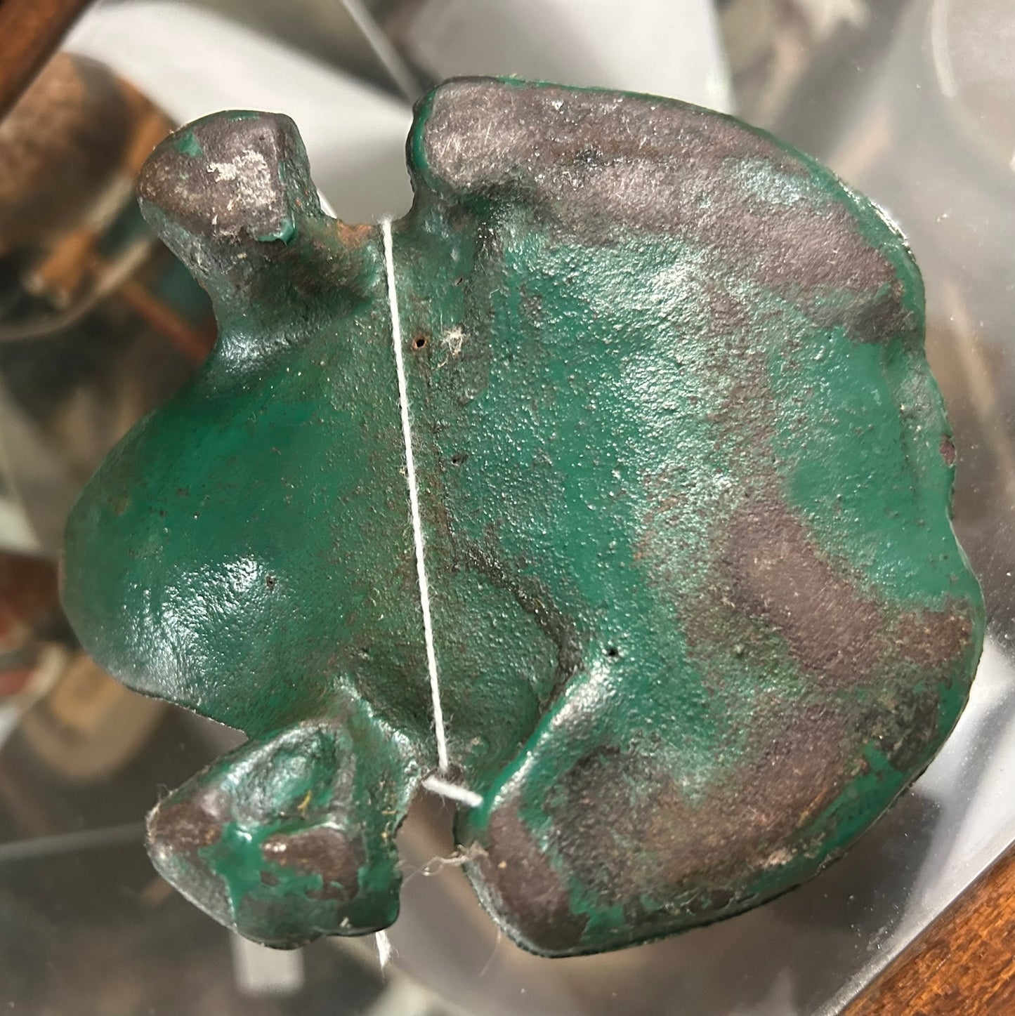 I CROAK FOR THE JACKSON WAGON CAST IRON ADVERTISING FROG DOOR STOP