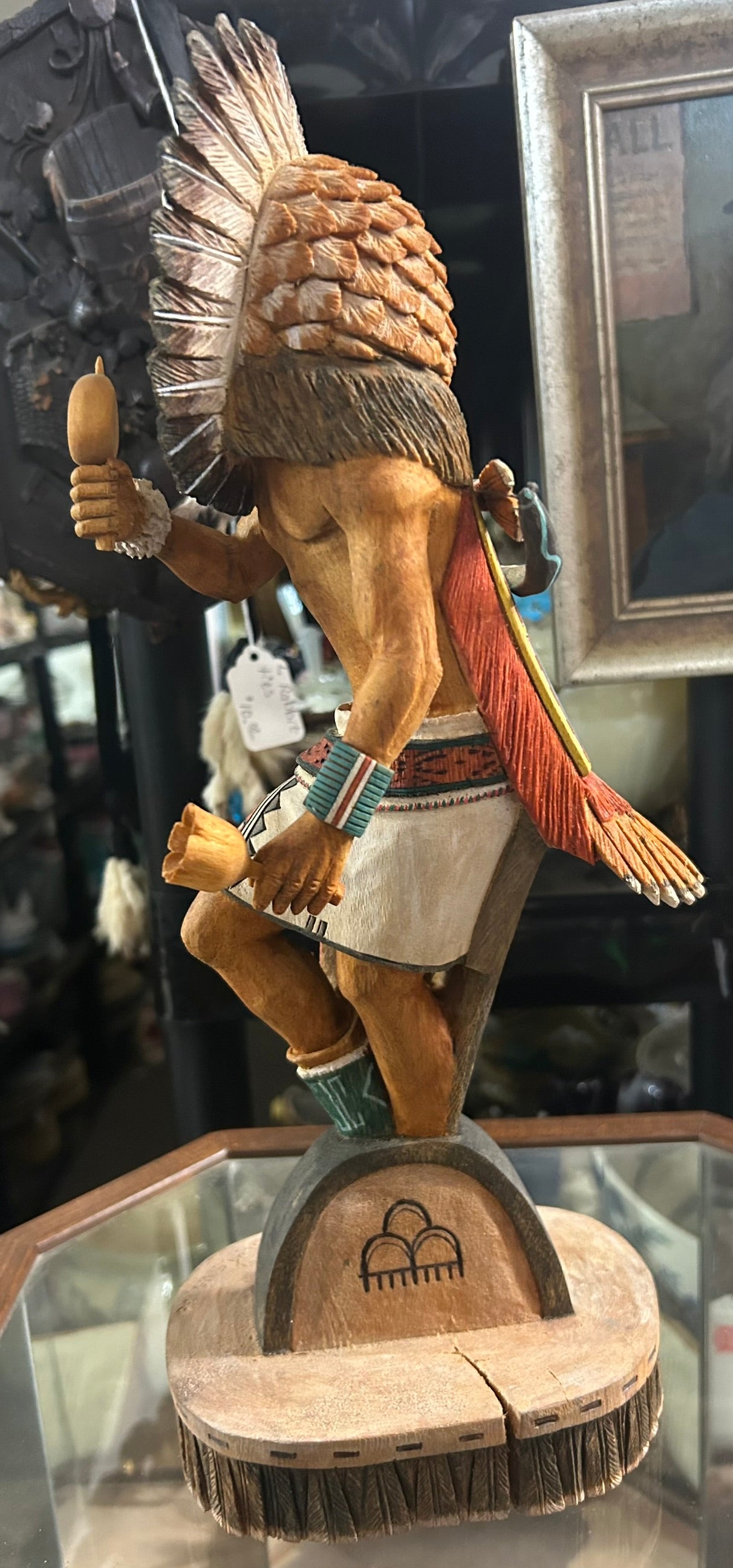 SUN KATSINA HOPI CARVED FIGURE BY CECIL CALNIMPTEWA