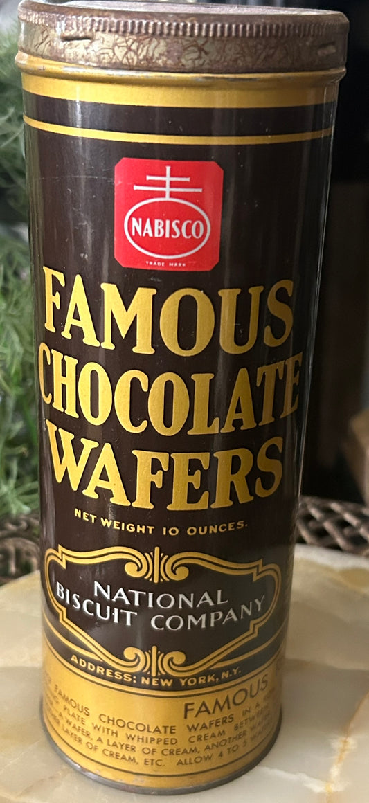 NABISCO ANTIQUE CHOCOLATE WAFFERS TIN