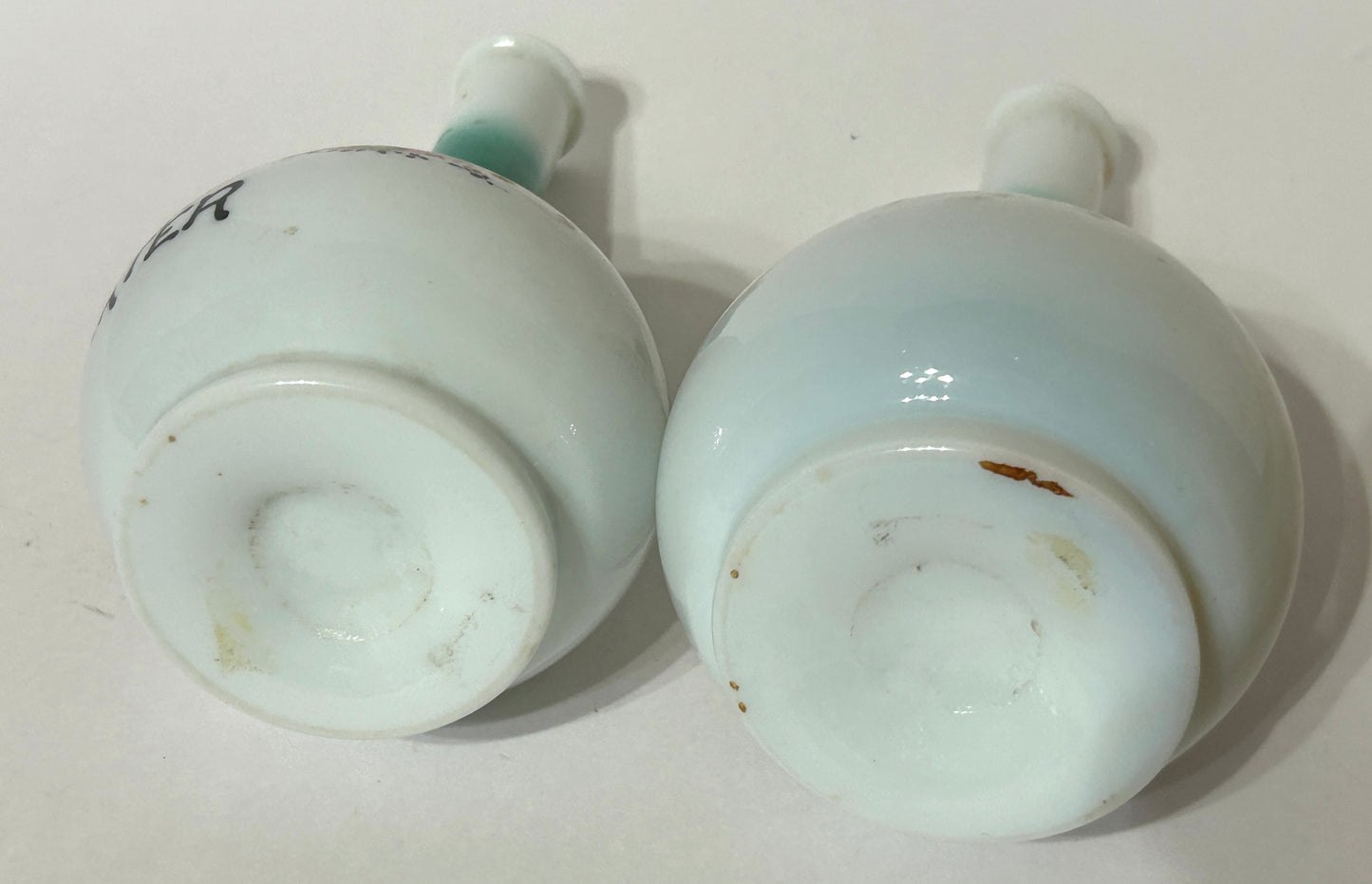 ANTIQUE BARBER BOTTLES PAIR