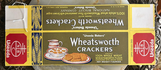 ANTIQUE UNEEDA BAKERS WHEATSWORTH CRACKERS UNASEMBLED DISPLAY BOX