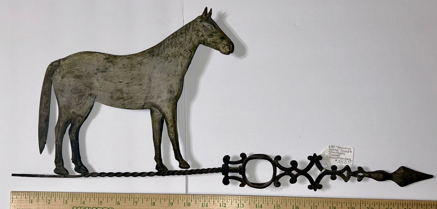 STANDING HORSE DODD & STRUTHERS COPPER ANTIQUE WEATHERVANE