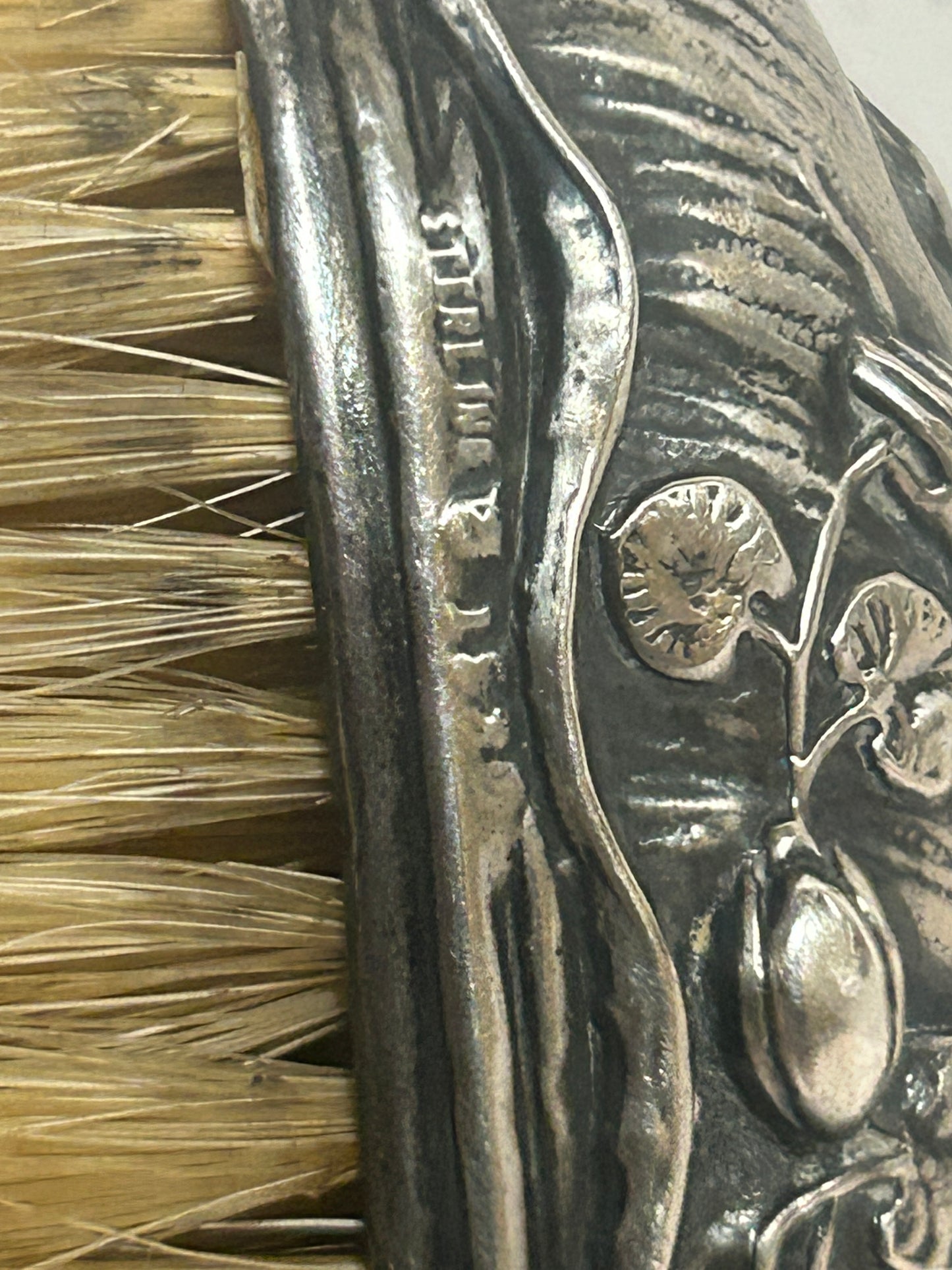 ANTIQUE STERLING ART NOUVEAU LADY AND LILY PAD BY SIMONS BROTHERS