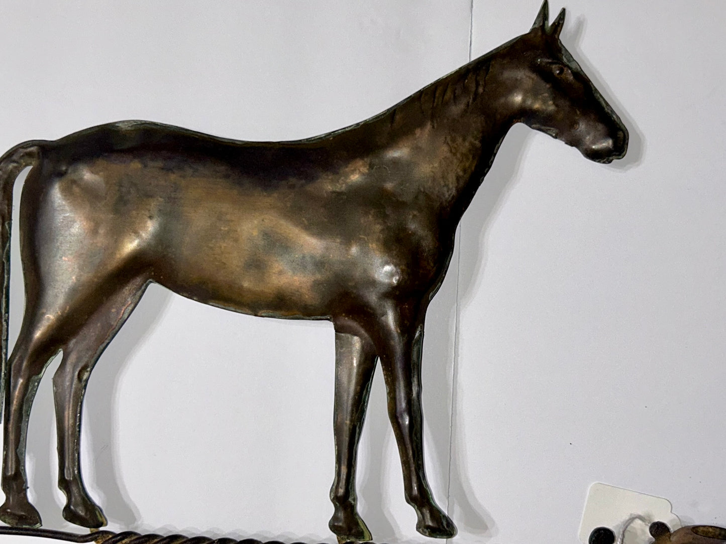 ANTIQUE STANDING HORSE COPPER WEATHERVANE BY DODD AND STRUTHERS