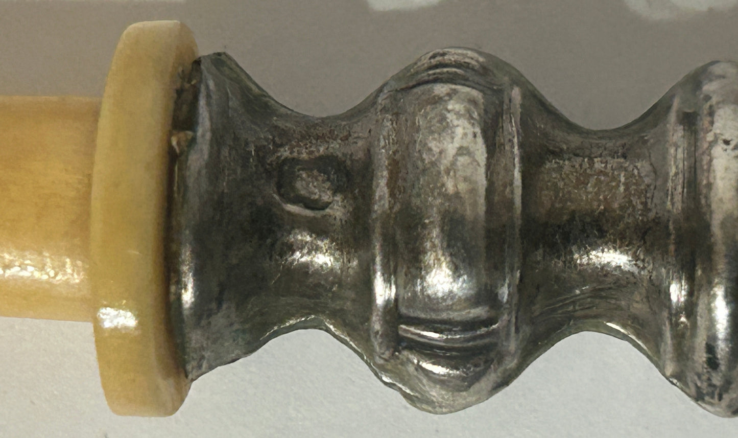 SILVER HANDLES WITH CHERUBS ANTIQUE SERVING FORK AND SPOON