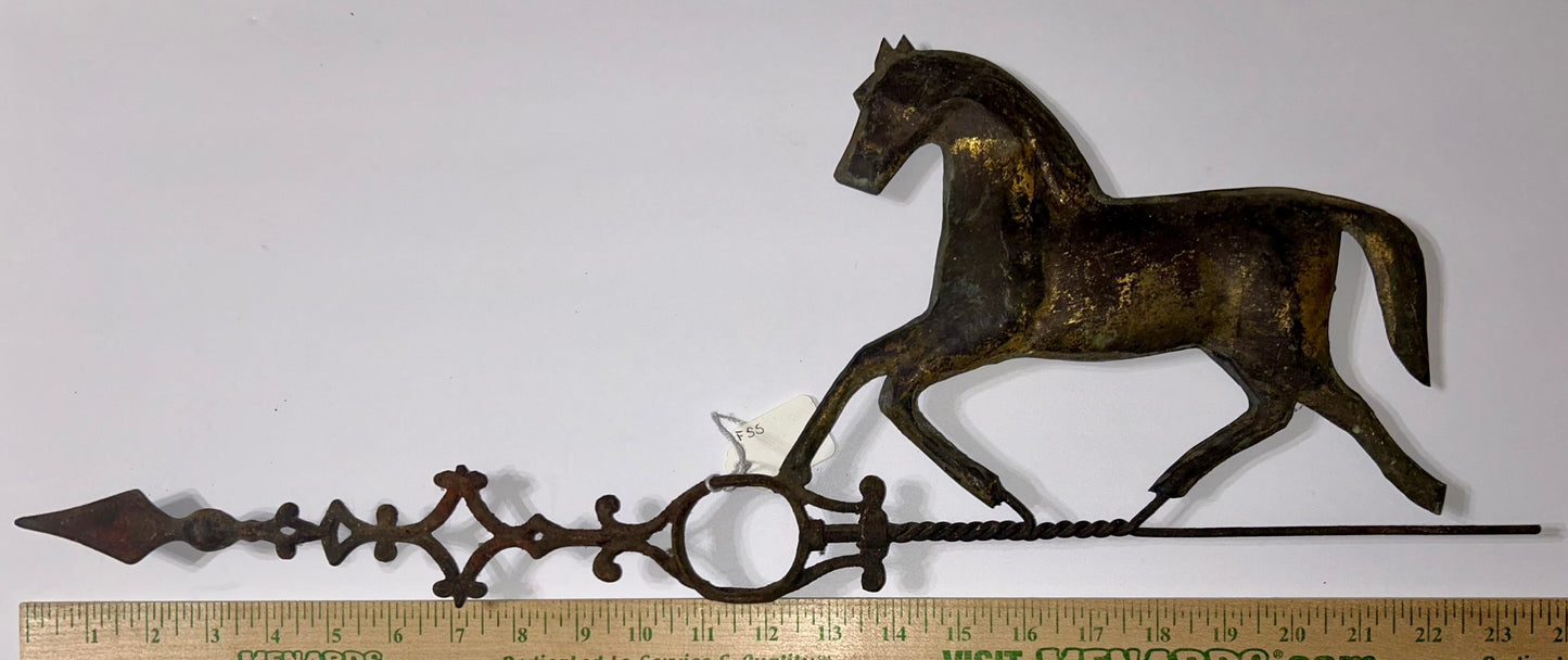 ANTIQUE RUNNING HORSE WEATHERVANE ARROW