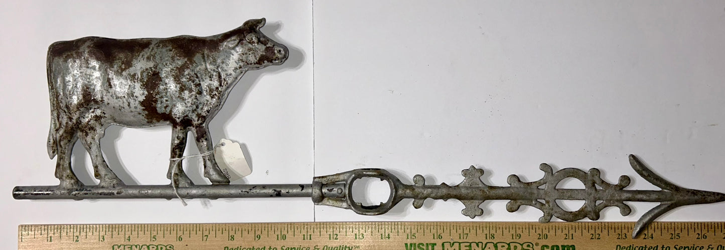 ANTIQUE COW WEATHERVANE ARROW