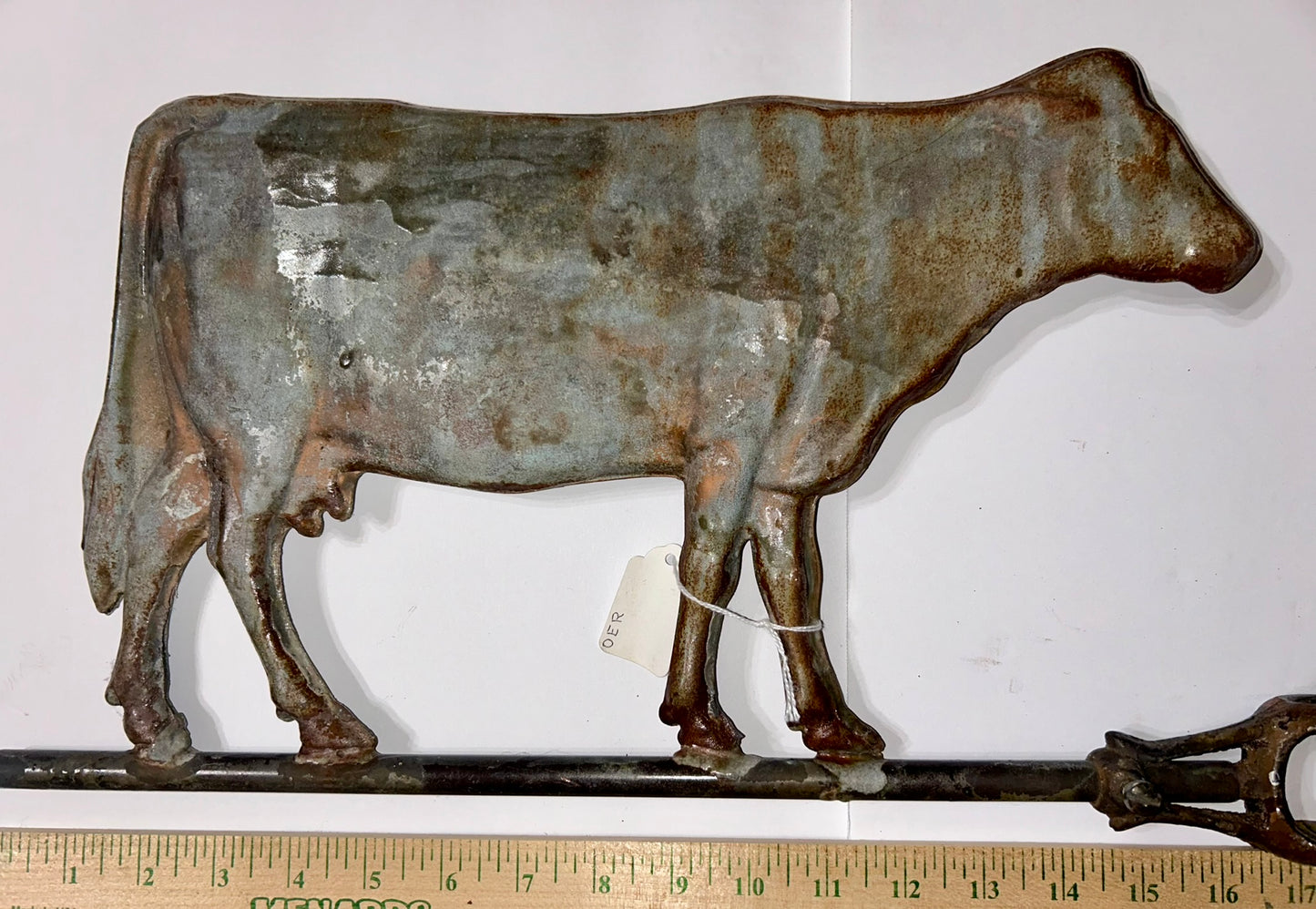 ANTIQUE COW LARGE WEATHERVANE
