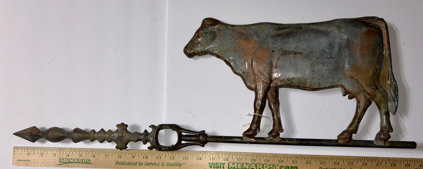 ANTIQUE COW LARGE WEATHERVANE