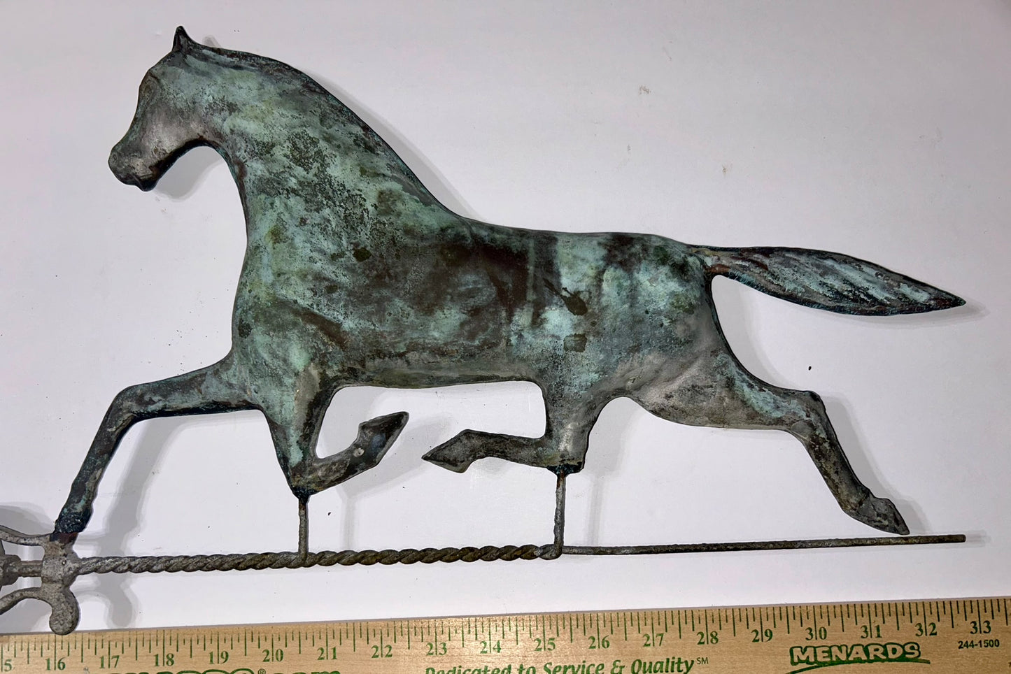 ANTIQUE COPPER RUNNING HORSE WEATHERVANE