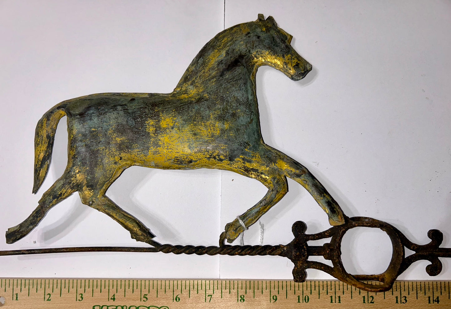 ANTIQUE RUNNING HORSE COPPER WEATHERVANE
