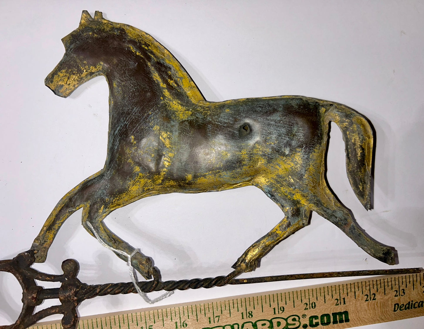 ANTIQUE RUNNING HORSE COPPER WEATHERVANE