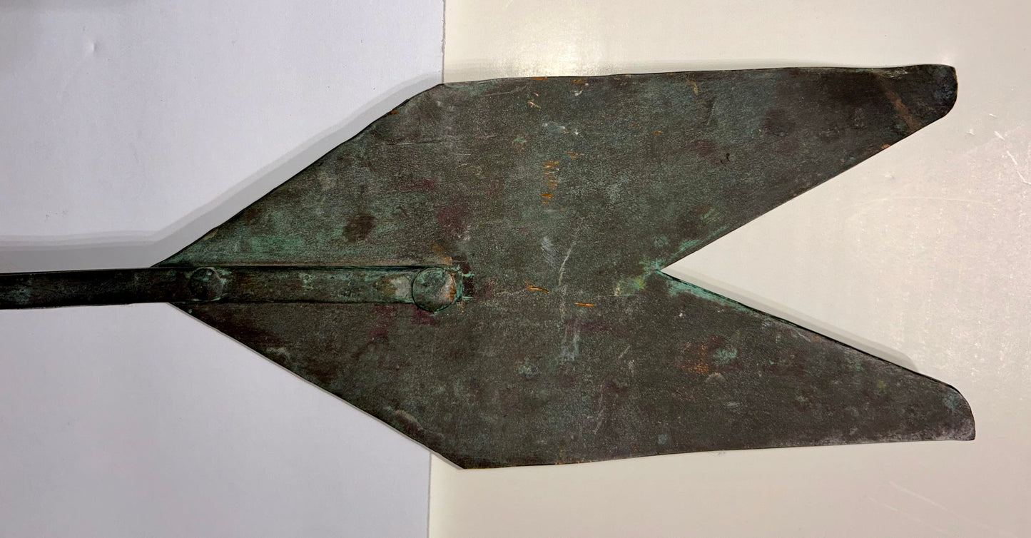 ANTIQUE COPPER HANDMADE BIRDS WEATHERVANE