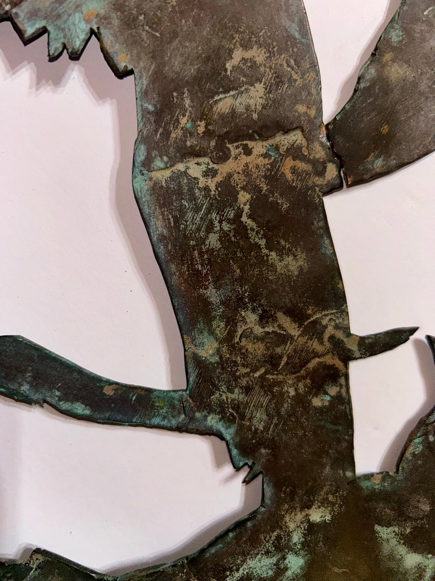 ANTIQUE COPPER HANDMADE BIRDS WEATHERVANE