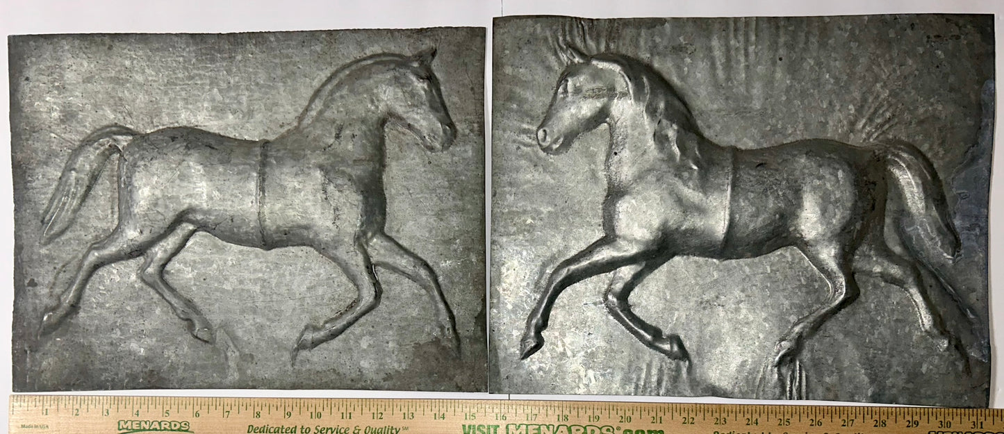 ANTIQUE HORSE WEATHER VANE RARE UNASSEMBLED TWO HAVES