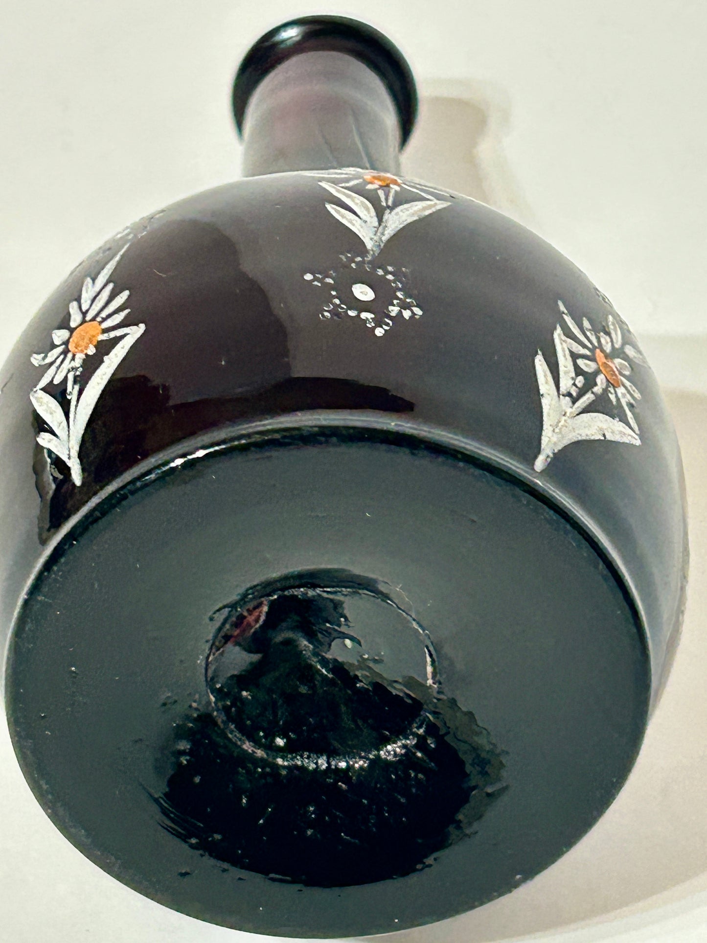 ANTIQUE DARK PURPLE BARBER BOTTLE