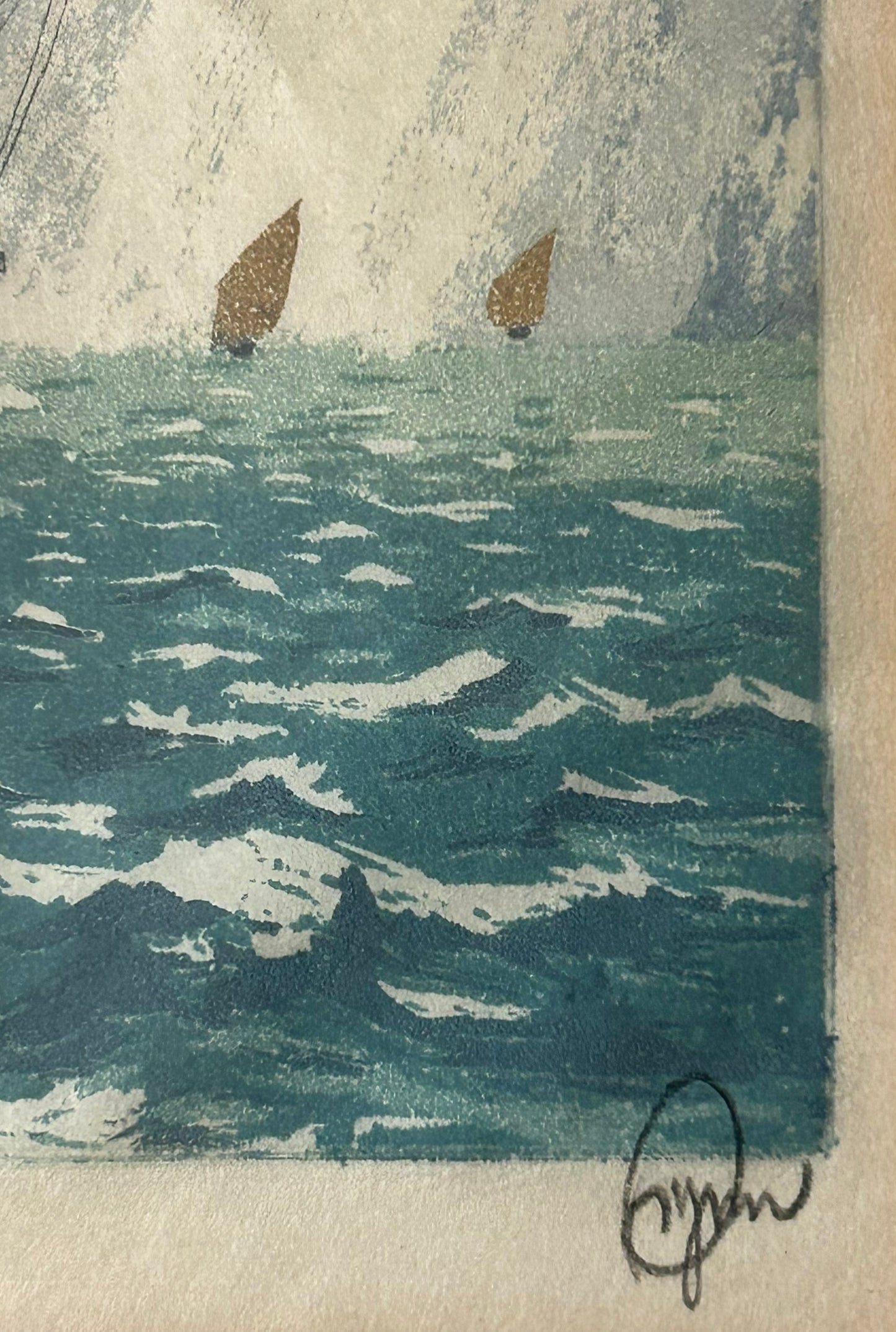 HANS FIGURA "THE OLD CUTTER" COLOR SHIP PRINT