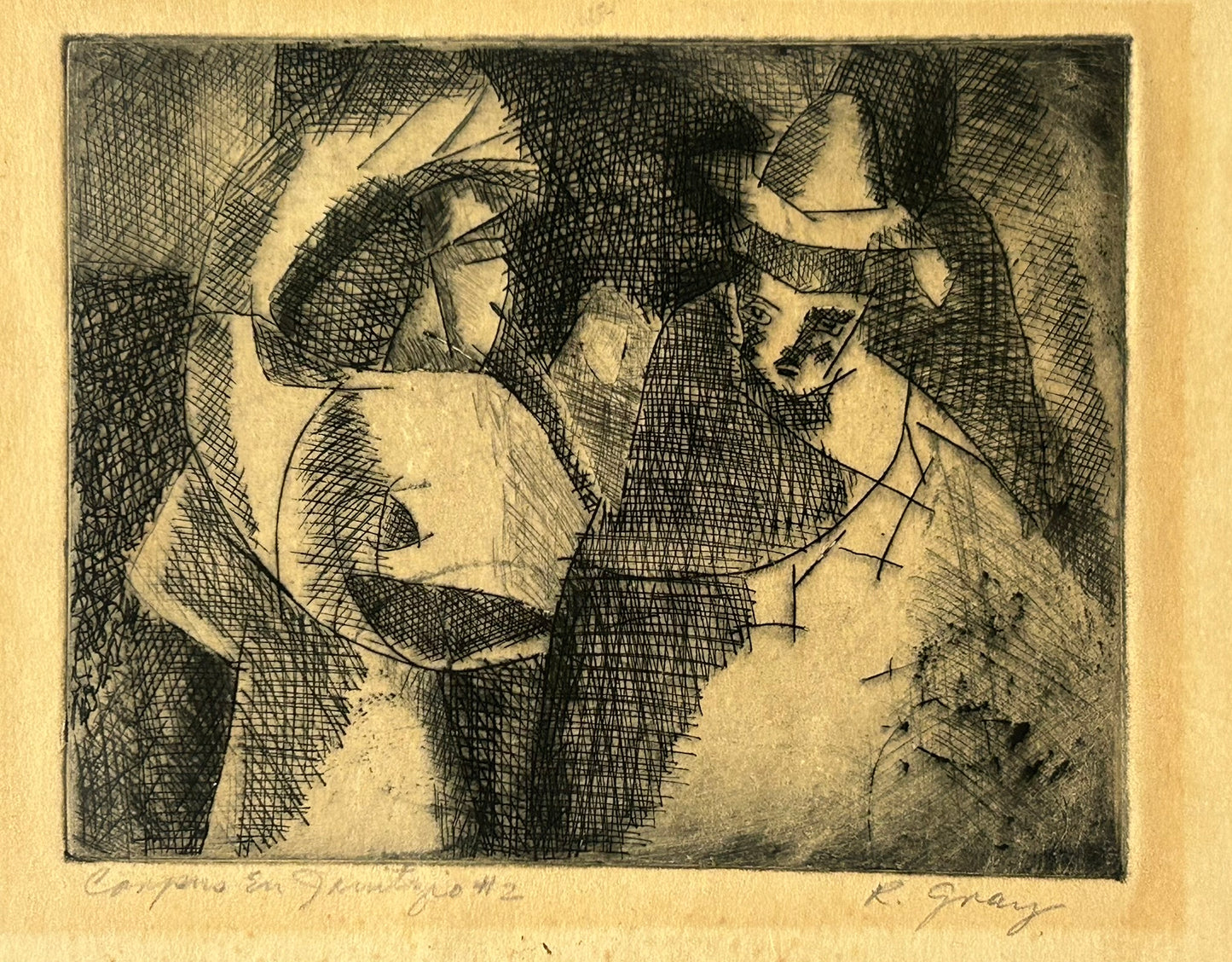 R. GRAY MODERNISM ENGRAVING