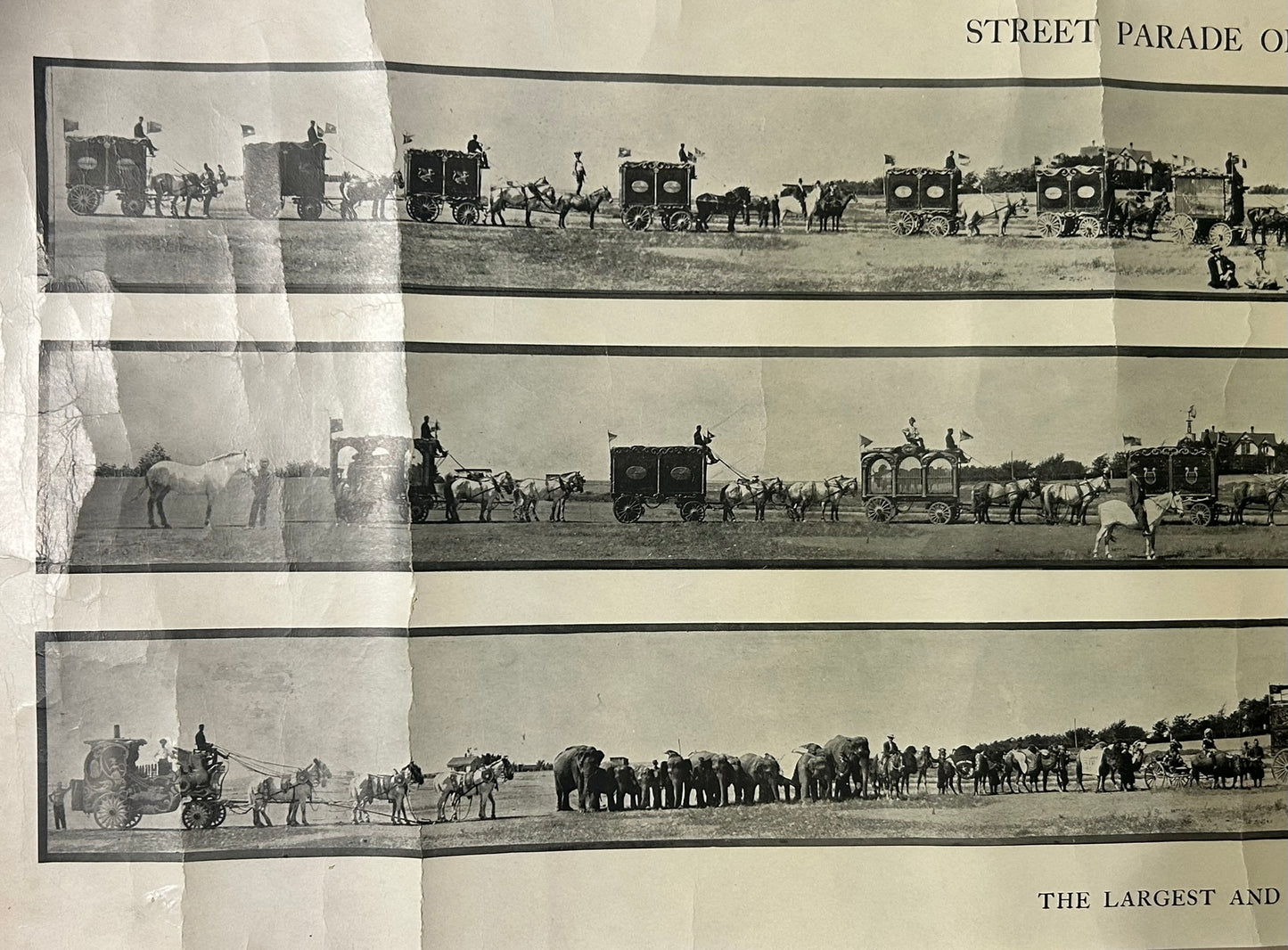 CAMPBELL BROS. PANORAMIC CIRCUS STREET PARADE PHOTOS FROM EARLY 1900