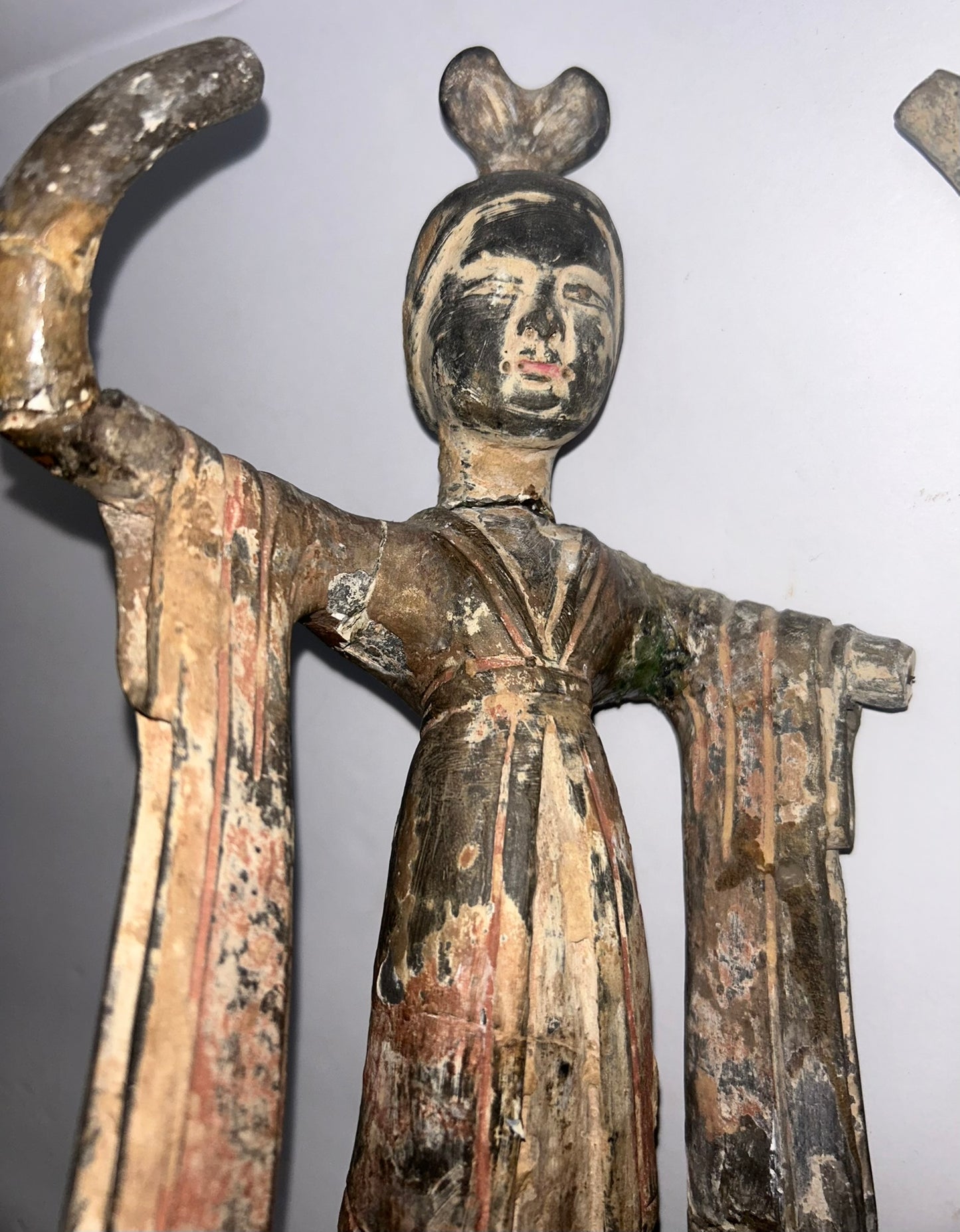 TANG DYNASTY ANCIENT PAIR OF CHINESE TERRACOTTA FEMALE DANCERS 618-907 AD