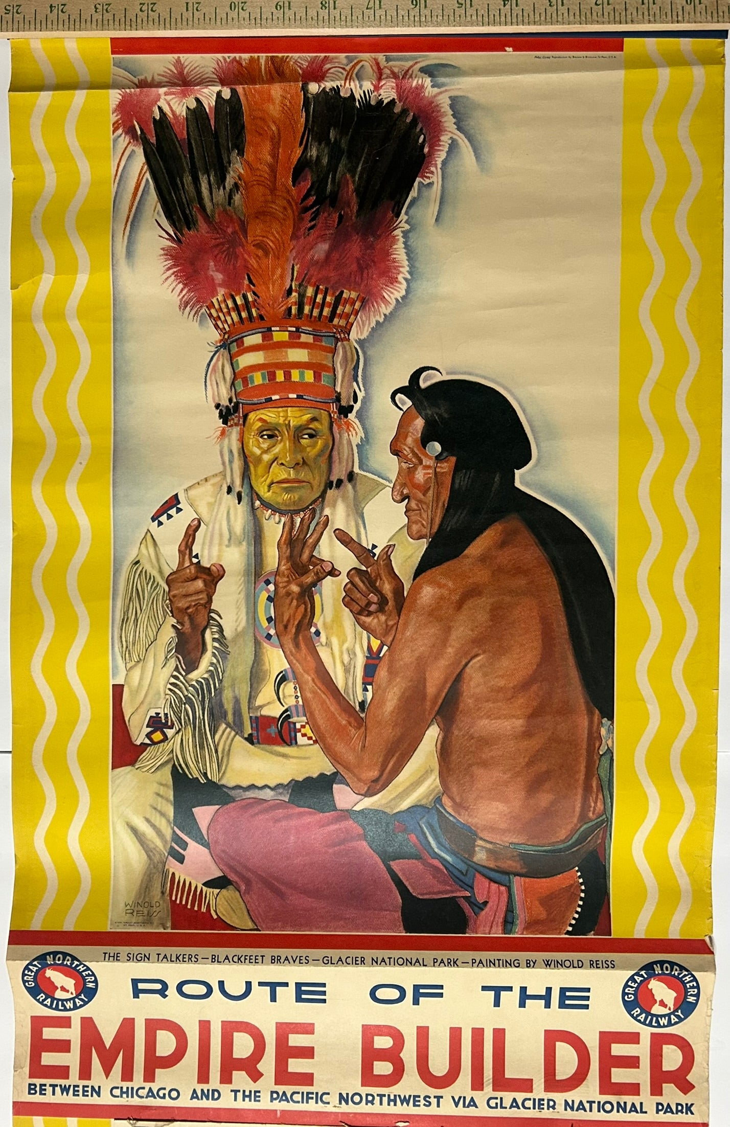 GREAT NORTHERN RAILWAY WINOLD WEISS SIGN TALKERS 1940 CALENDAR