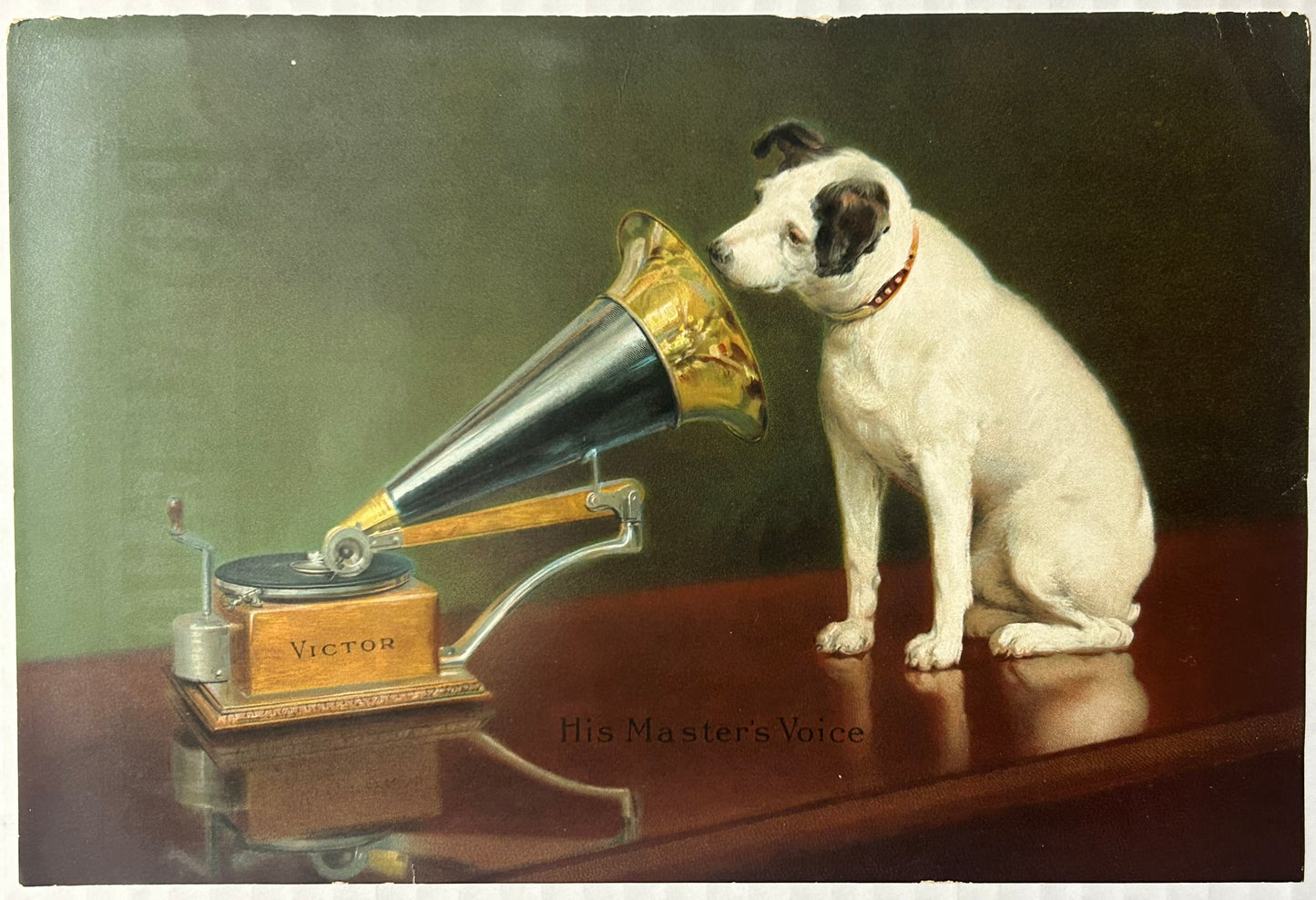 VICTOR TALKING MACHINE NIPPER DOG ANTIQUE ADVERTISEMENT