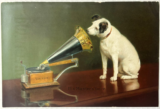 VICTOR TALKING MACHINE NIPPER DOG ANTIQUE ADVERTISEMENT