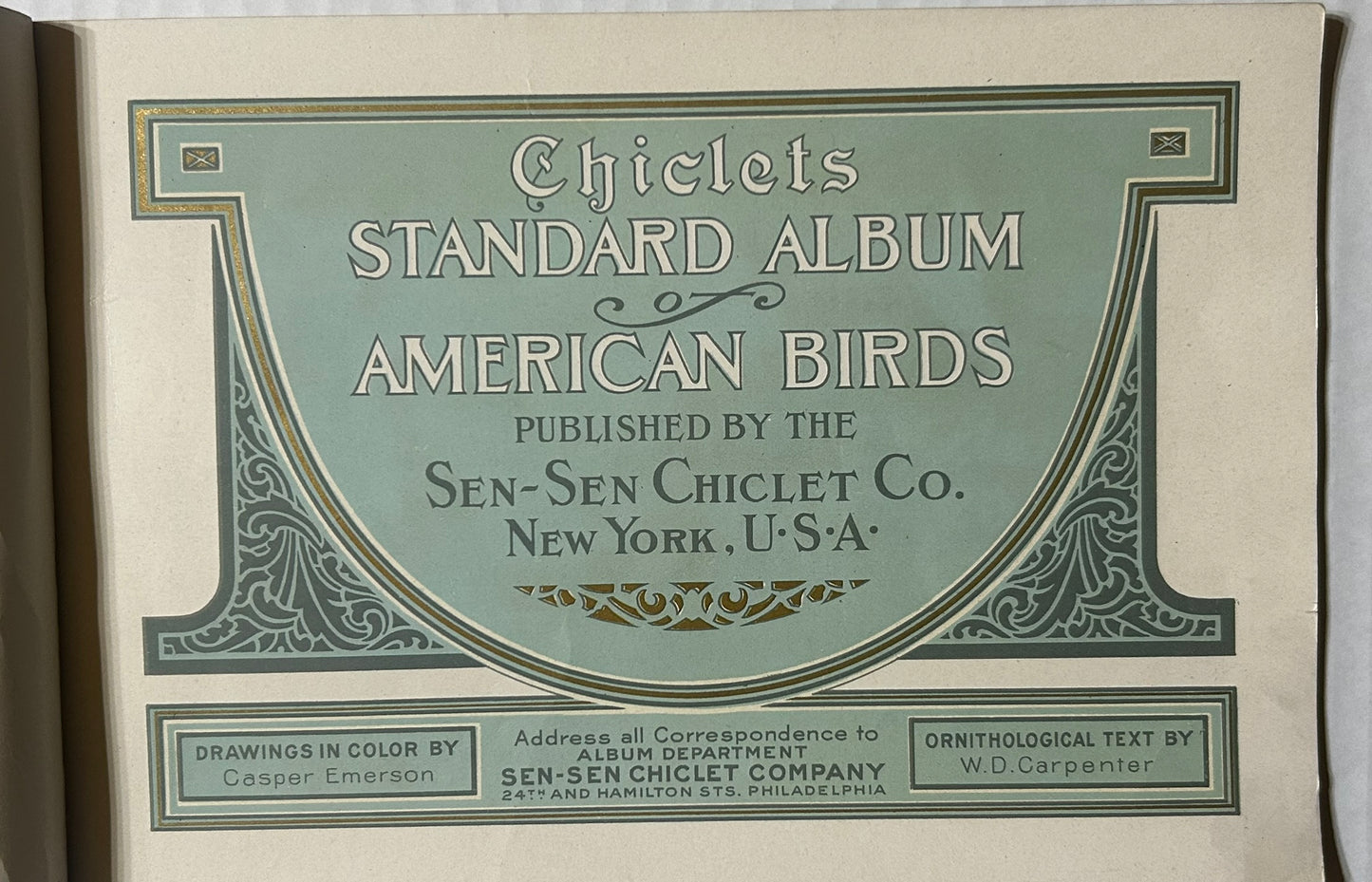 CHICLETS GUM ANTIQUE ADVERTISING ALBUM OF AMERICAN BIRDS