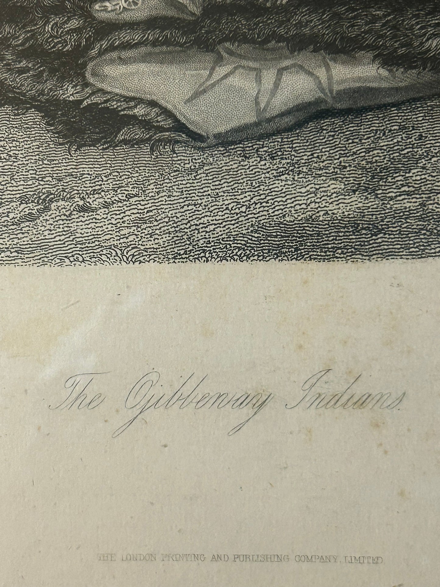 OJIBBENAY INDIANS ANTIQUE PRINT