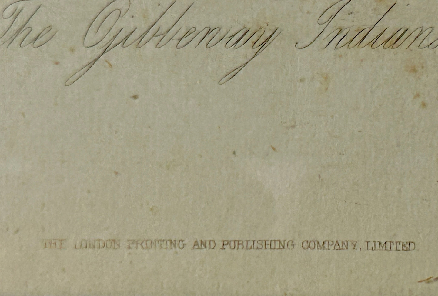 OJIBBENAY INDIANS ANTIQUE PRINT