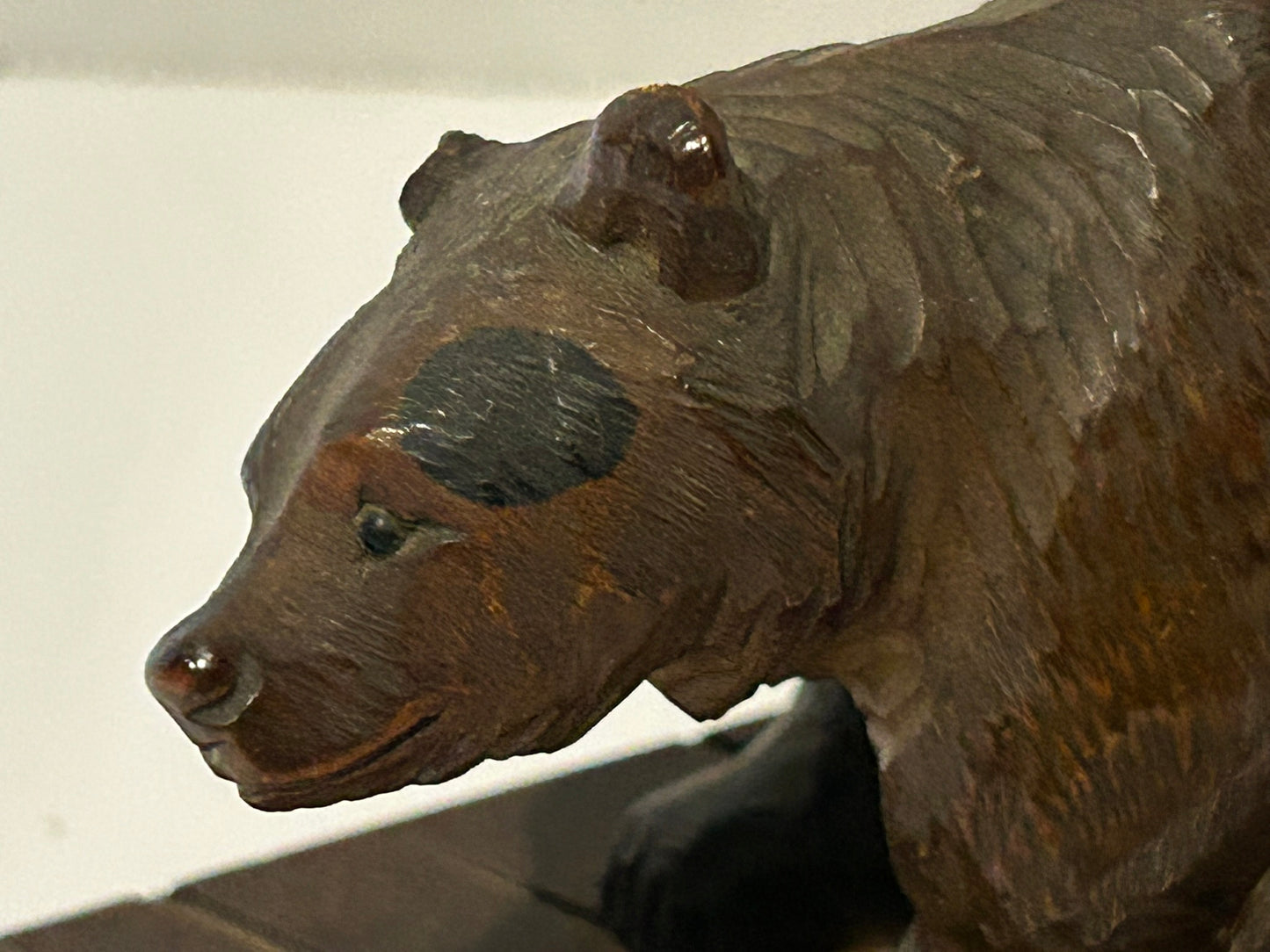 BLACK FOREST CARVED BEAR ANTIQUE BLOTTER
