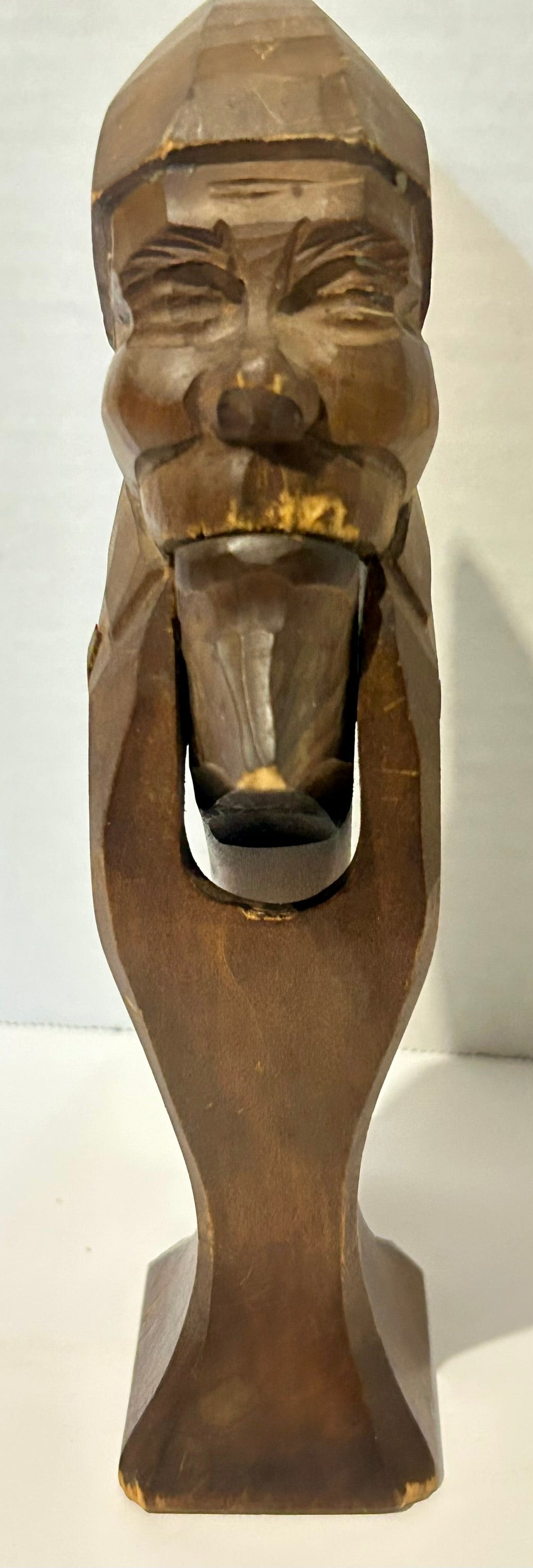 BLACK FOREST WOOD ANTIQUE CARVED MAN NUT CRACKER